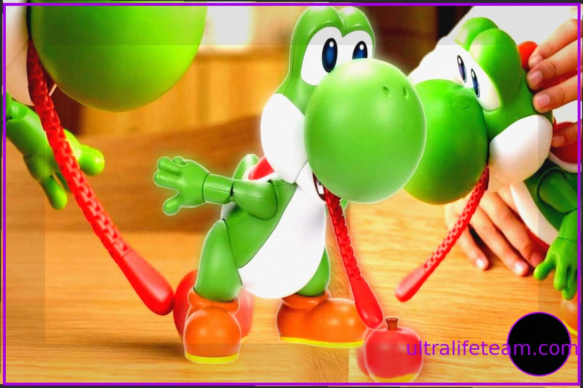 Странная игрушка Yum Yum Yoshi использует "реалистичный" вытягивающийся язык для поглощения фруктов